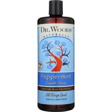 DR WOODS: Liquid Soap Peppermint with Shea Butter, 32 oz