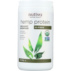 NUTIVA: Organic Superfood Hemp Protein Hi-Fiber, 16 oz