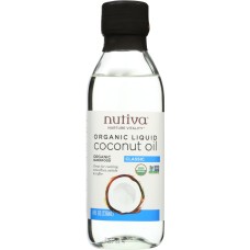 NUTIVA: Organic Liquid Coconut Oil, 8 oz