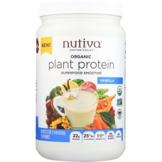 NUTIVA: Protein Plant Vanilla Organic, 21.9 oz