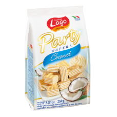 GASTONE LAGO: Coconut Wafers Party Bag, 8.81 oz