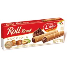 GASTONE LAGO: Hazelnut Cream Rolled Wafers, 2.82 oz