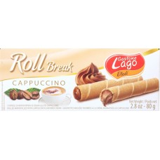 GASTONE LAGO: Cappuccino Cream Rolled Wafers, 2.82 oz