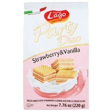 GASTONE LAGO: Party Duo Strawberry Vanilla Wafers, 7.76 oz