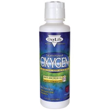 OXYLIFE: Stabilized Oxygen with Colloidal Silver and Aloe Vera Mountain Berry, 16 oz
