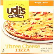 Udi's Gluten Free Three Cheese Pizza, 10 oz