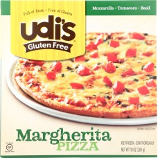 UDI'S GLUTEN FREE: Margherita Pizza, Source Of Protein & Vitamins A & C, 10 oz