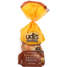 UDI'S GLUTEN FREE: Everything Bagels 5 Count, 13.9 oz