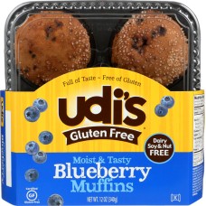 UDI'S: Gluten Free Blueberry Muffin 4 Count, 12 oz