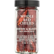 MORTON & BASSETT: Chilies Red Whole, 0.6 oz