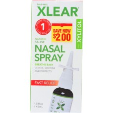 XLEAR: All Natural Saline Nasal Spray, 1.5 oz