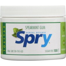SPRY: Chewing Gum Spearmint 100 Pieces, 108 Gm