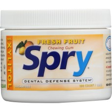 SPRY: Dental Defense Gum Fresh Fruit 100 pieces, 108 gm