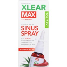 XLEAR: Natural Saline Sinus Spray Max, 1.5 oz