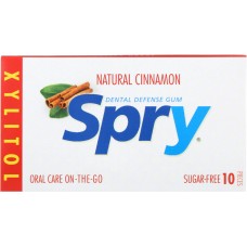 SPRY: Chewing Gum Cinnamon, 10 Pieces