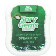 SPRY: Gems Mints Spearmint, 40 Pc