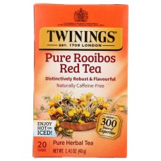 TWINING TEA: Pure Rooibos Red Tea, 20 bg