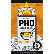 SAVORY CHOICE: Pho Liquid Chicken Broth, 2.12 oz