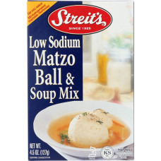 STREITS: Matzo Ball Soup Low Sodium, 4.5 oz STREITS: Matzo Ball Soup Low Sodium, 4.5 oz