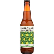 MAMACHARI KOMBUCHA: Mint Lime Kombucha, 12 fl oz