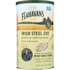 FLAHAVANS: Irish Steelcut Oatmeal Quick To Cook, 24 oz