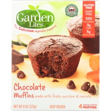 GARDEN LITES: Zucchini Chocolate Veggie Muffin Gluten Free All Natural, 8 oz