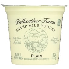 BELLWETHER FARMS: Sheep Milk Yogurt Plain, 6 oz