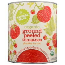 NATURAL VALUE: Ground Peeled Tomatoes, 102 oz