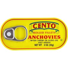 CENTO: Rolled Fillets of Anchovies, 2 oz