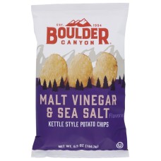 BOULDER CANYON: Malt Vinegar & Sea Salt Kettle Chips, 6.5 oz