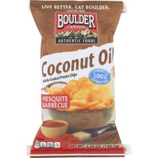 BOULDER CANYON: Coconut Oil Mesquite Barbecue Kettle Cooked Potato Chips, 5.25 oz