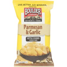 BOULDER CANYON: Kettle Cooked Potato Chips Parmesan and Garlic, 5 oz
