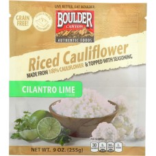 BOULDER CANYON: Riced Cilantro Lime Cauliflower, 9 oz