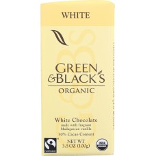 GREEN & BLACK'S: Organic White Chocolate, 3.5 oz