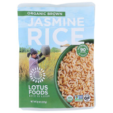 LOTUS FOODS: Rice Jasmine Brown Organic, 8 oz LOTUS FOODS: Rice Jasmine Brown Organic, 8 oz