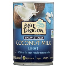 BLUE DRAGON: Unsweetened Coconut Milk Light, 13.5 oz