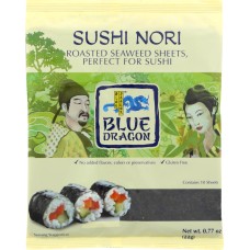 BLUE DRAGON: Sushi Nori Roasted Seaweed Perfect For Sushi, 0.77 oz