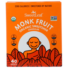 SWEETLEAF STEVIA: Monk Fruit Powder 40ct, 1.13 oz SWEETLEAF STEVIA: Monk Fruit Powder 40ct, 1.13 oz