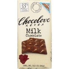 CHOCOLOVE: Milk Chocolate Bar, 3.2 oz