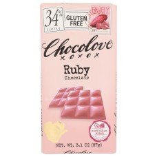 CHOCOLOVE: Ruby Chocolate Bar, 3.1 oz