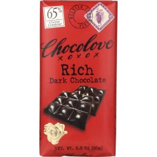 CHOCOLOVE: Rich Dark Chocolate Bar, 3.2 oz