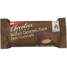 CHOCOLOVE: Salted Caramel Cups Dark Chocolate, 1.2 oz