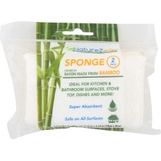 NATUREZWAY: Sponge Bamboo 2 pk, 1 ea