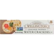 WELLINGTON: Cracked Pepper Water Crackers, 4.4 oz