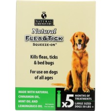 NATURAL CHEMISTRY: Natural Flea & Tick Squeeze On For Large Dogs, 25 ml