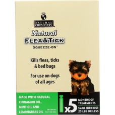 NATURAL CHEMISTRY: Natural Flea & Tick Squeeze-On for Small Dogs, 7.5 ml