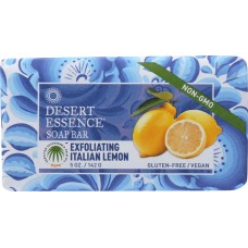 DESERT ESSENCE: Soap Bar Exfoliating Italian Lemon, 5 oz
