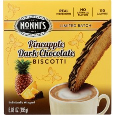 NONNIS: Pineapple Dark Chocolate Biscotti, 6.88 oz