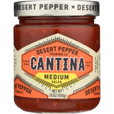 DESERT PEPPER: Salsa Cantina Medium Red, 16 oz