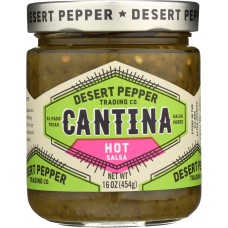 DESERT PEPPER: Salsa Cantina Hot Green, 16 oz